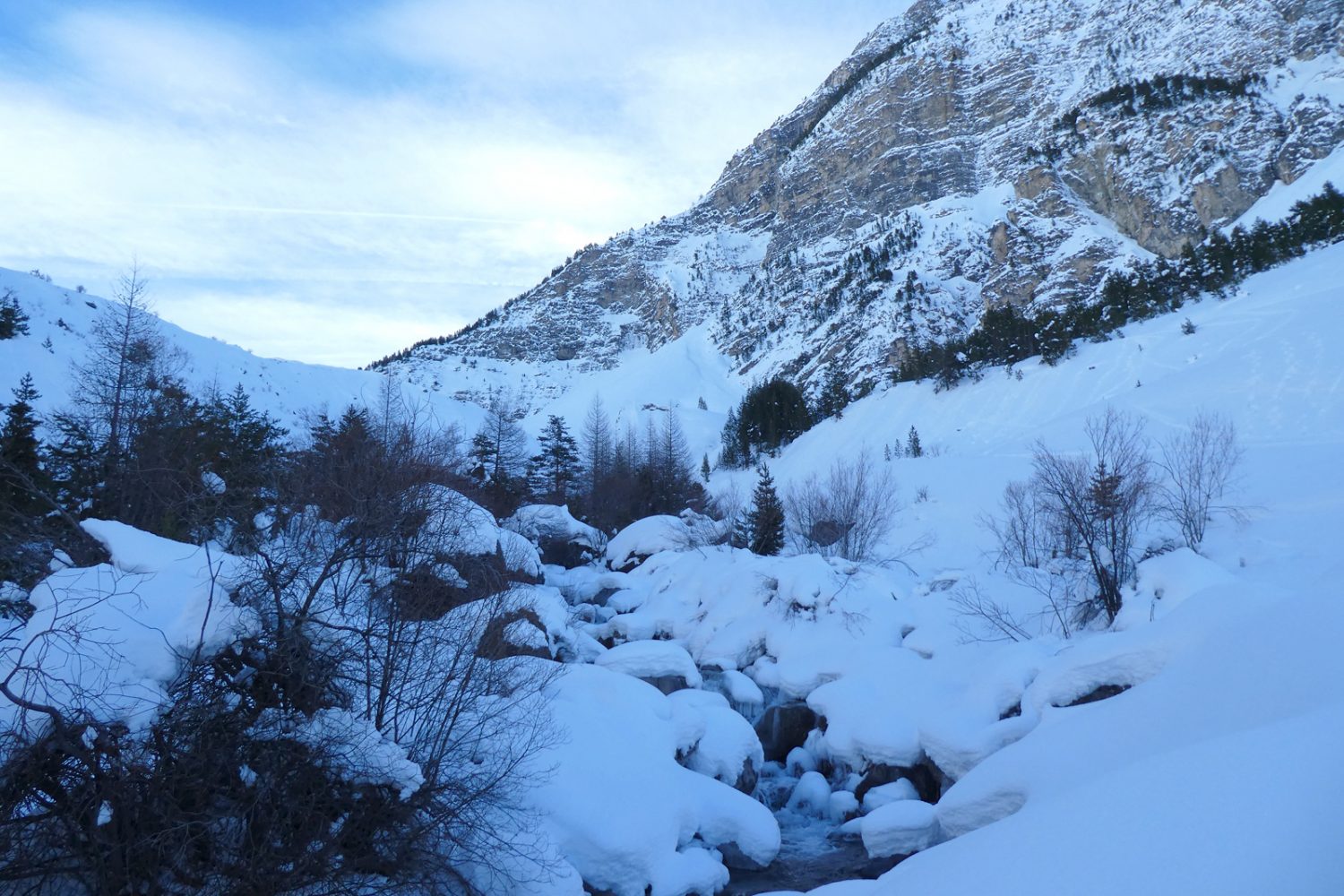 Vallée de la cerveyrette. Cervieres raquettes